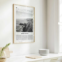 Marin County Print Black and White, Marin County Wall Art, Marin County Poster, Marin County Photo, California, USA, United States