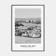 Marina Del Rey Portrait B&W Poster