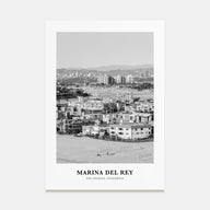 Marina Del Rey Portrait B&W Poster