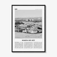 Marina Del Rey Print Black and White, Marina Del Rey Wall Art, Marina Del Rey Poster, Marina Del Rey Photo, California, USA, United States