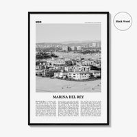 Marina Del Rey Print Black and White, Marina Del Rey Wall Art, Marina Del Rey Poster, Marina Del Rey Photo, California, USA, United States