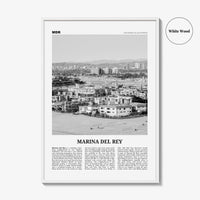 Marina Del Rey Print Black and White, Marina Del Rey Wall Art, Marina Del Rey Poster, Marina Del Rey Photo, California, USA, United States
