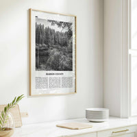 Marion County Print Black and White, Marion County Wall Art, Marion County Poster, Marion Photo, Marion Wall Décor, Marion Map, Indiana, USA