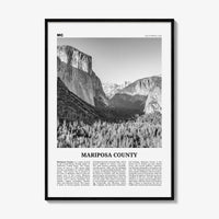 Mariposa County Print Black and White, Mariposa County Wall Art, Mariposa County Poster, Mariposa Photo, Mariposa Wall Décor, Mariposa Map