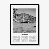 Marmaris Print Black and White, Marmaris Wall Art, Marmaris Poster, Marmaris Photo, Marmaris Wall Décor, Turkey, Europe, Türkiye, Turkish