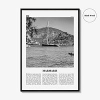 Marmaris Print Black and White, Marmaris Wall Art, Marmaris Poster, Marmaris Photo, Marmaris Wall Décor, Turkey, Europe, Türkiye, Turkish