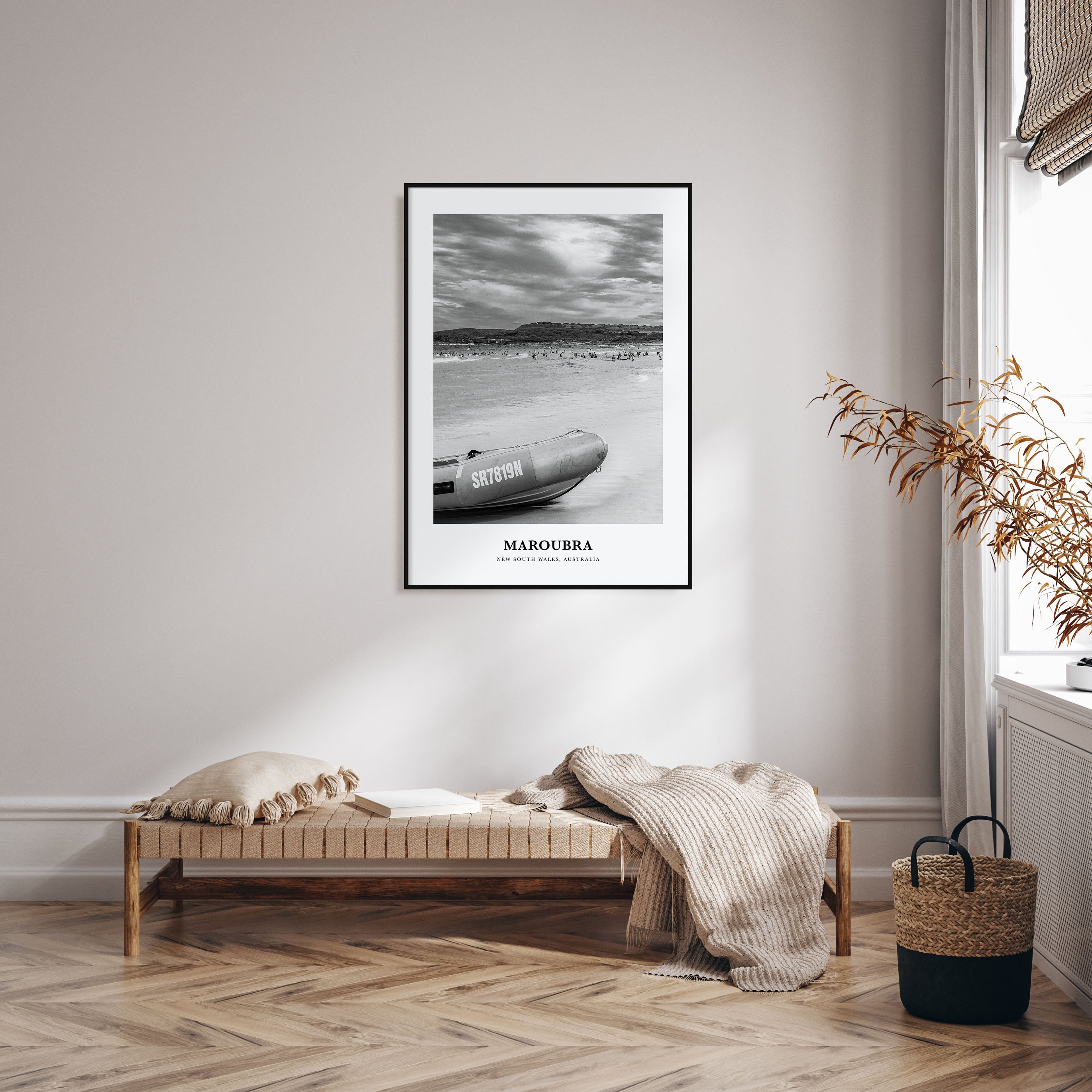 Maroubra Portrait B&W Poster