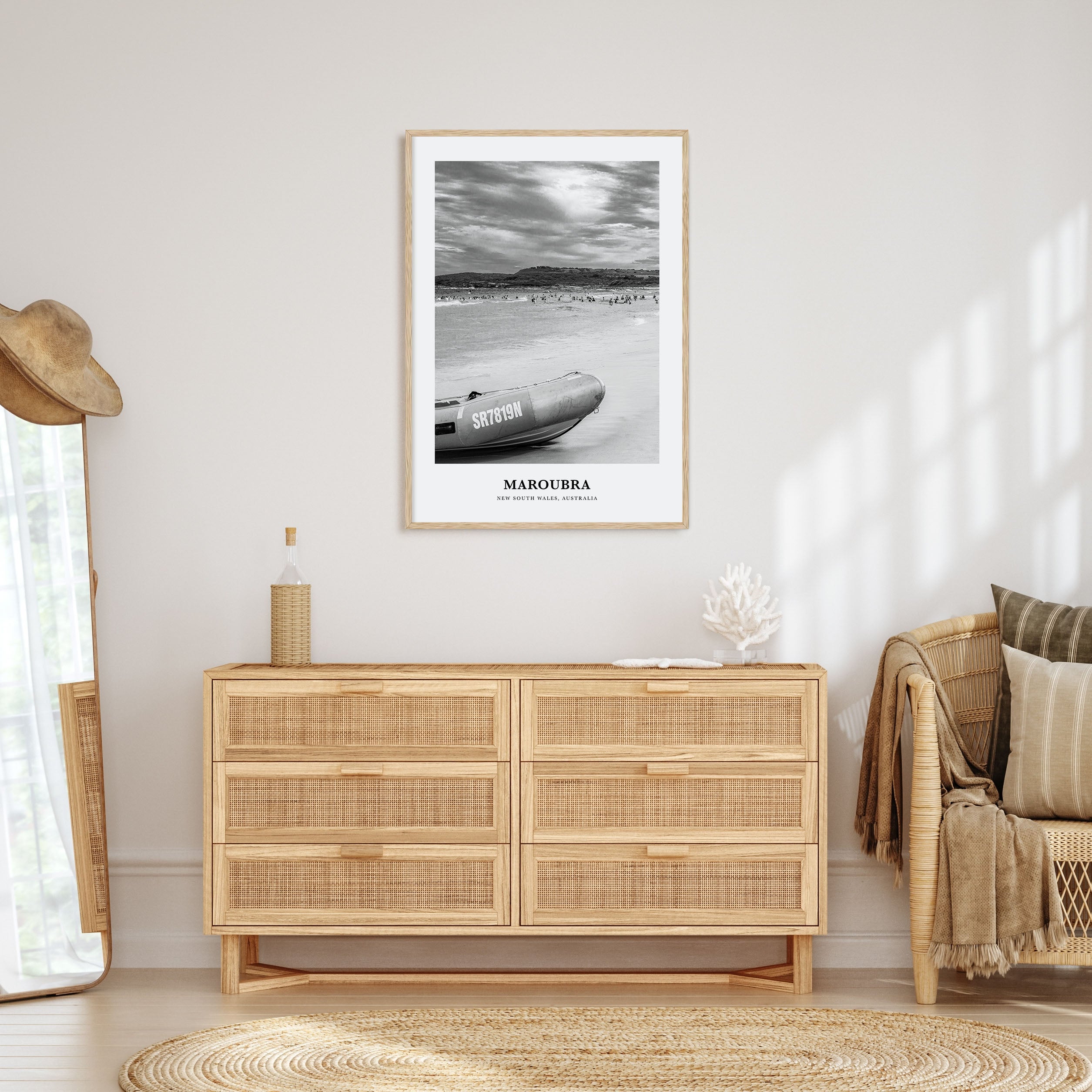Maroubra Portrait B&W Poster