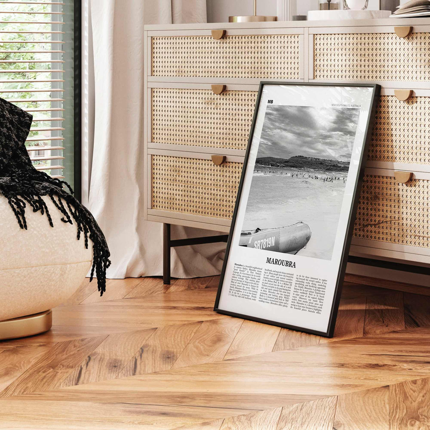 Maroubra Print Black and White, Maroubra Wall Art, Maroubra Poster, Maroubra Photo, Maroubra Map, Maroubra Decor, New South Wales, Australia