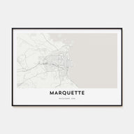 Marquette Map Landscape Poster
