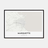 Marquette Map Landscape Poster