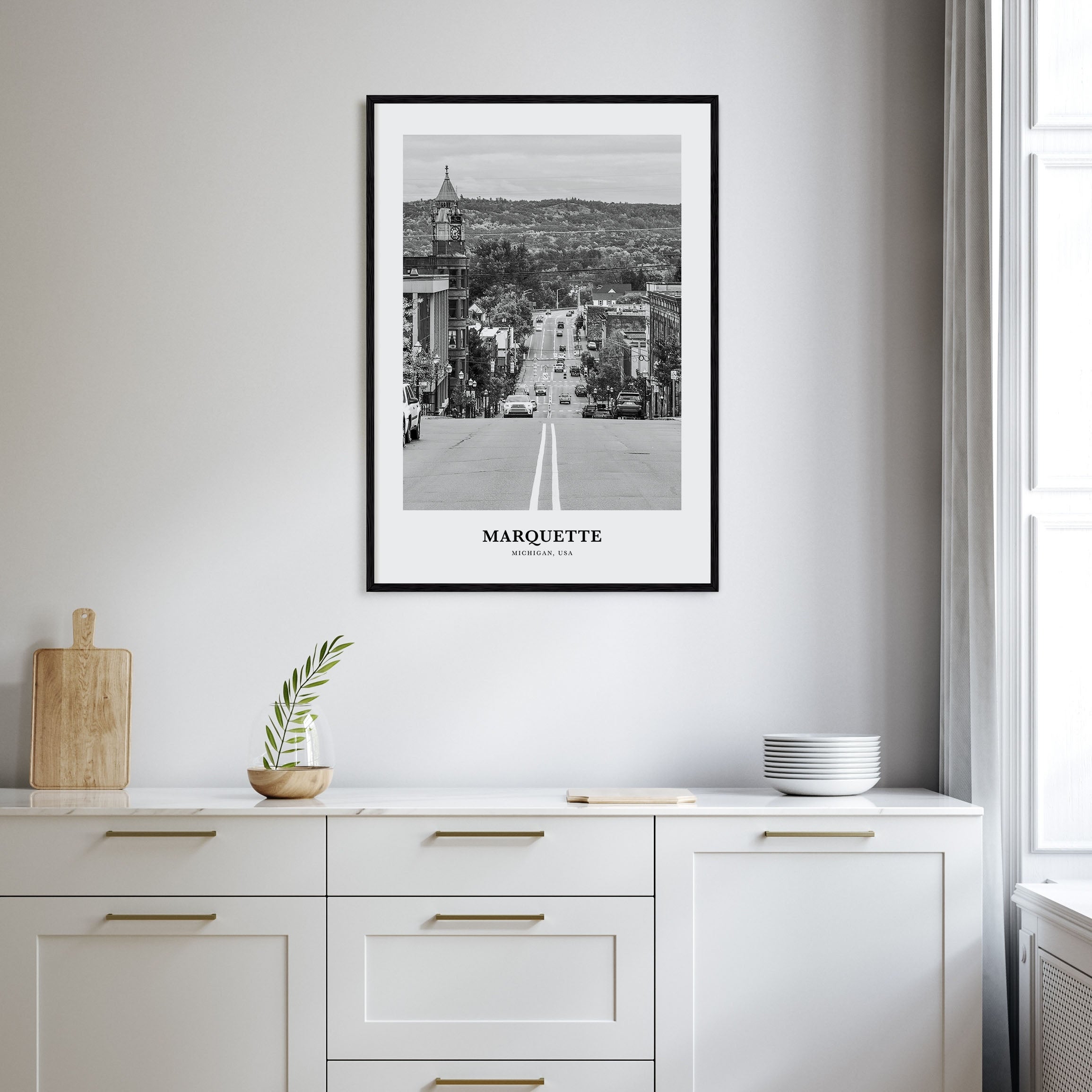 Marquette Portrait B&W Poster