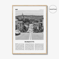 Marquette Print Black and White, Marquette Wall Art, Marquette Poster, Marquette Photo, Marquette Wall Décor, Michigan, USA, United States