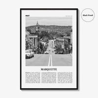 Marquette Print Black and White, Marquette Wall Art, Marquette Poster, Marquette Photo, Marquette Wall Décor, Michigan, USA, United States