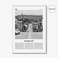 Marquette Print Black and White, Marquette Wall Art, Marquette Poster, Marquette Photo, Marquette Wall Décor, Michigan, USA, United States