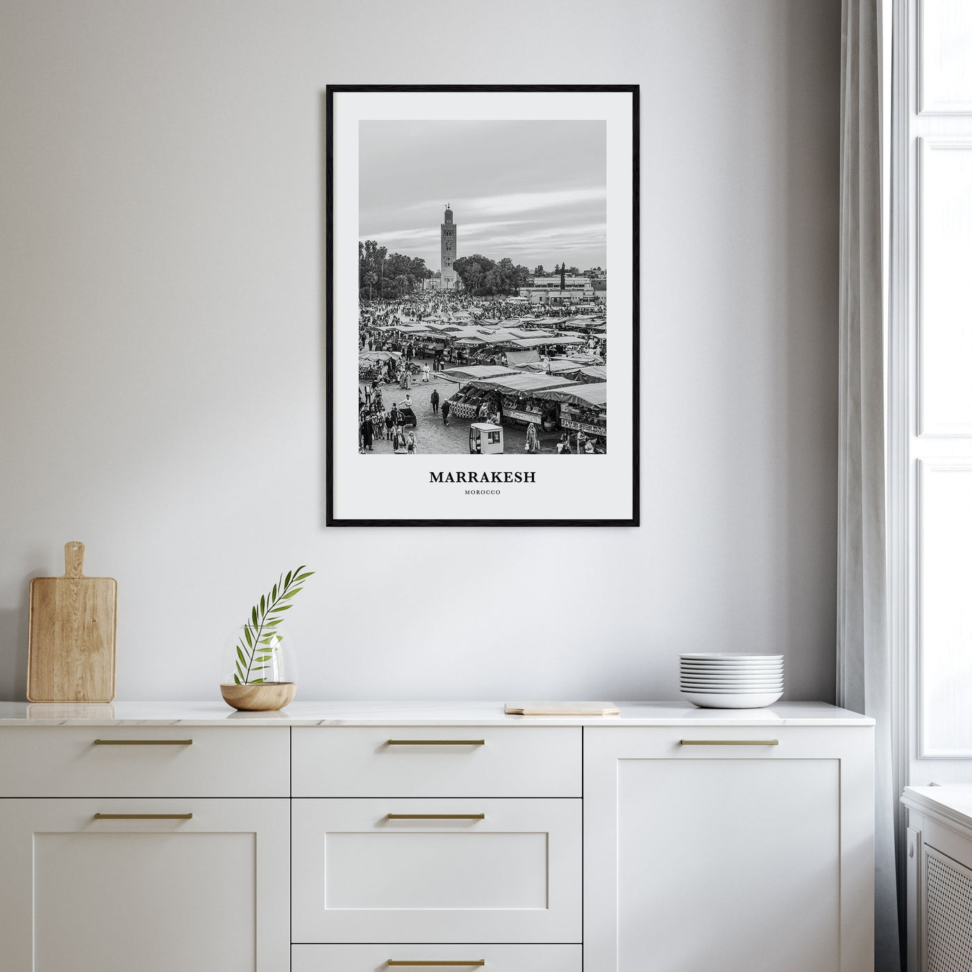 Marrakesh Portrait B&W Poster