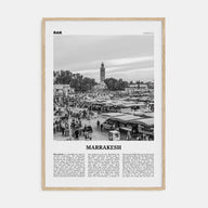 Marrakesh Travel B&W Poster