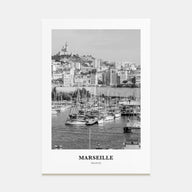 Marseille Portrait B&W Poster