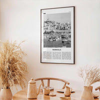Marseille Print Black and White, Marseille Wall Art, Marseille Poster, Marseille Photo, Marseille Decor, France, Alpes-Côte d'Azur, Europe