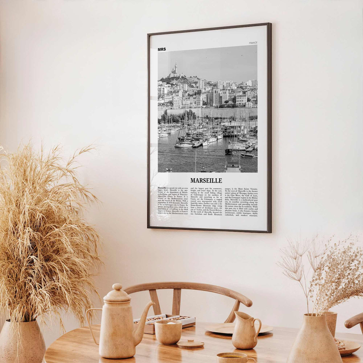 Marseille Print Black and White, Marseille Wall Art, Marseille Poster, Marseille Photo, Marseille Decor, France, Alpes-Côte d'Azur, Europe