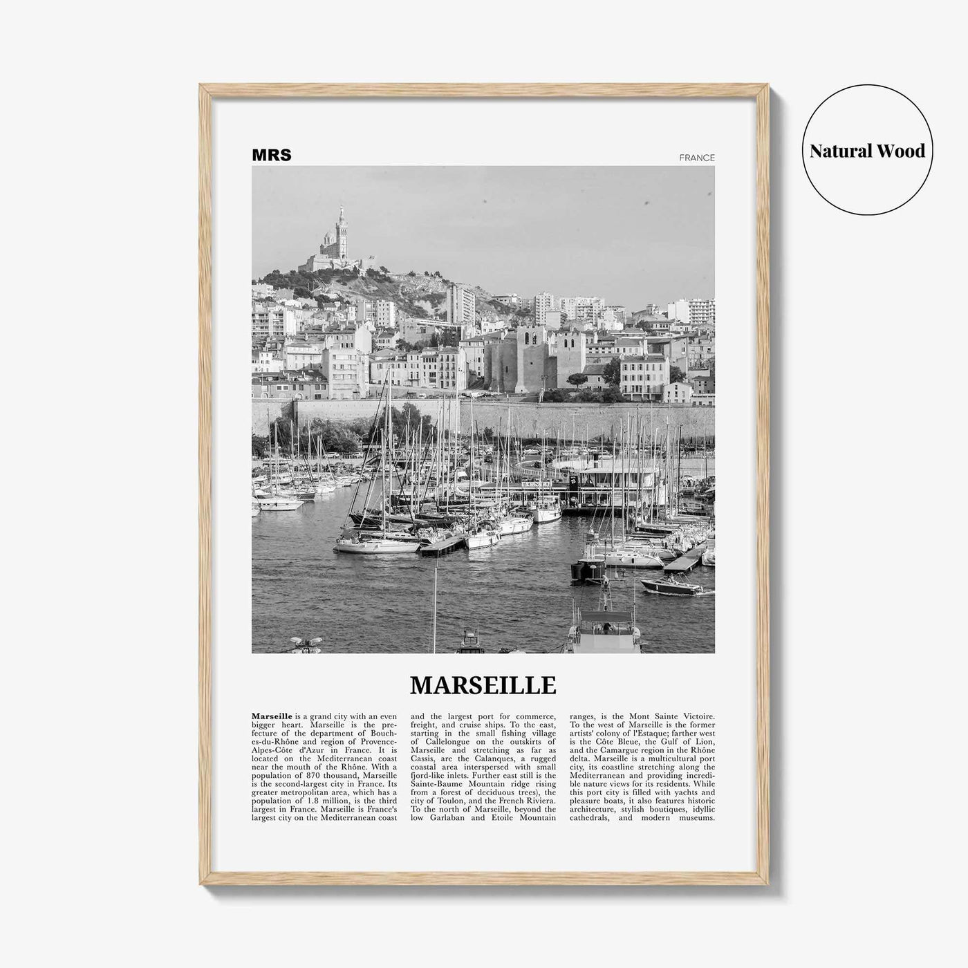 Marseille Print Black and White, Marseille Wall Art, Marseille Poster, Marseille Photo, Marseille Decor, France, Alpes-Côte d'Azur, Europe