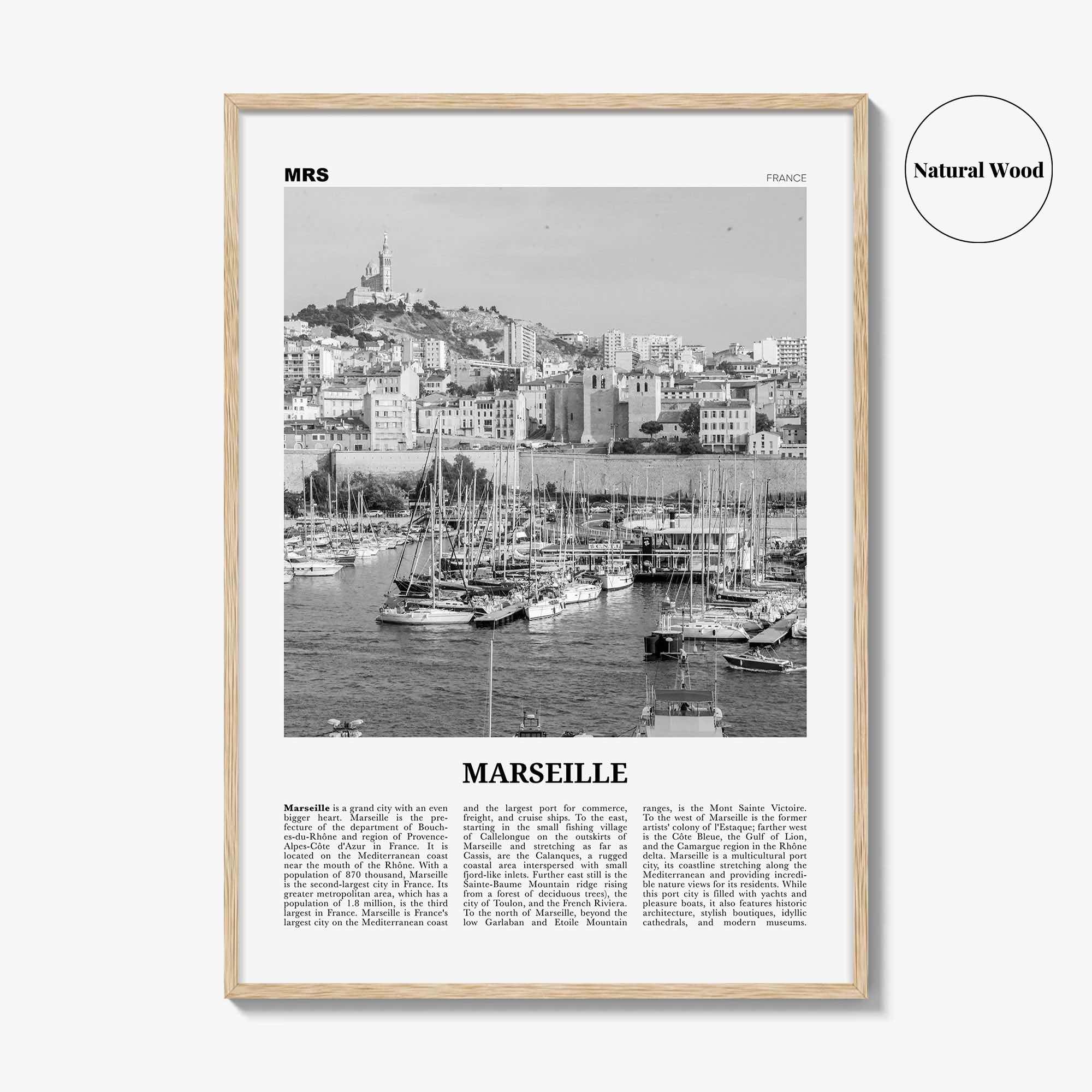 Marseille Print Black and White, Marseille Wall Art, Marseille Poster, Marseille Photo, Marseille Decor, France, Alpes-Côte d'Azur, Europe