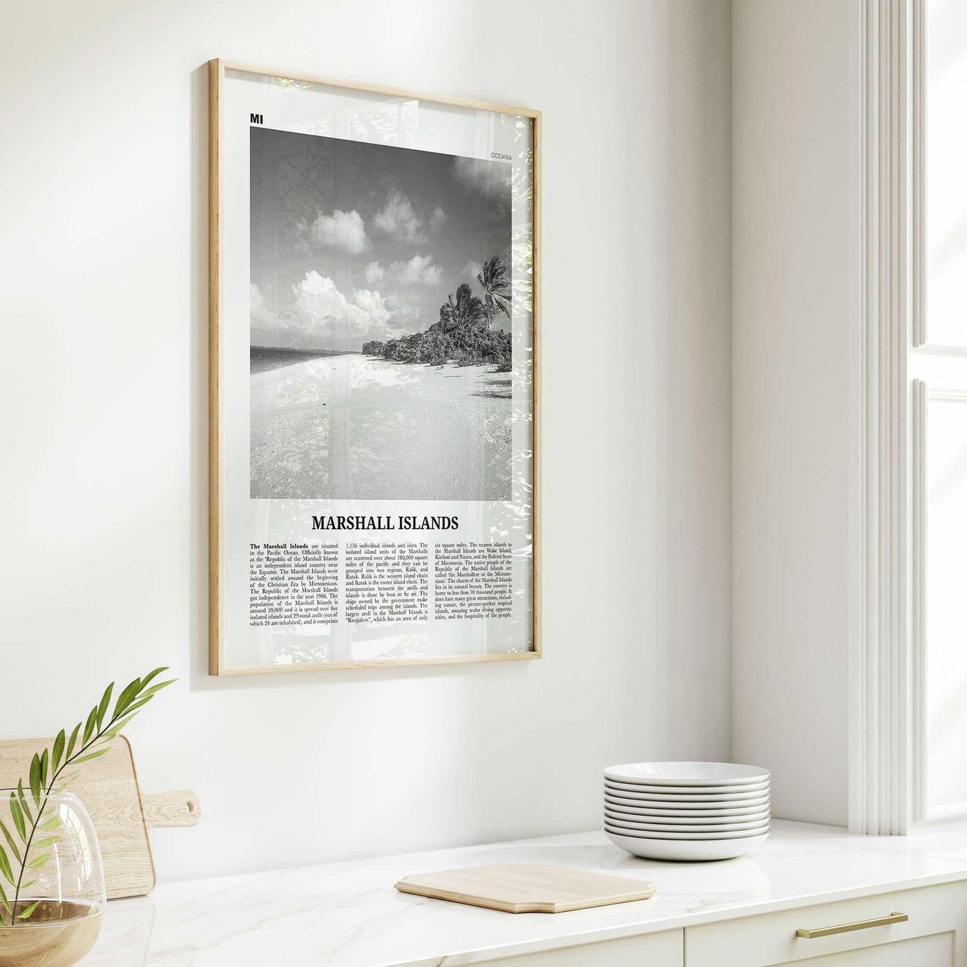 Marshall Islands Print Black and White, Marshall Islands Wall Art, Marshall Islands Poster, Marshall Islands Photo, Marshall Islands Décor