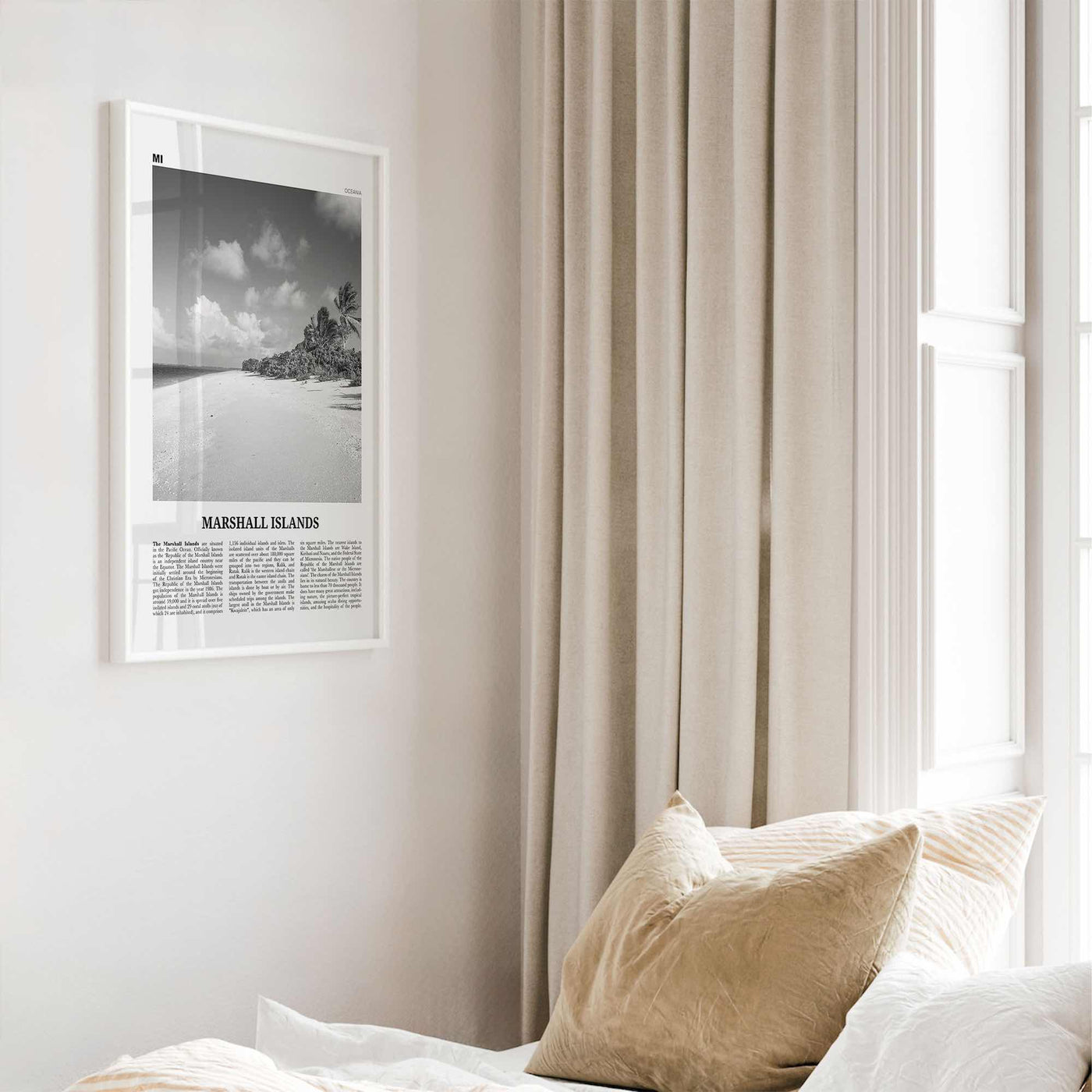 Marshall Islands Print Black and White, Marshall Islands Wall Art, Marshall Islands Poster, Marshall Islands Photo, Marshall Islands Décor