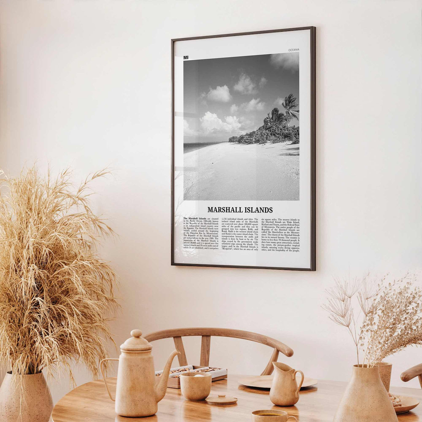 Marshall Islands Print Black and White, Marshall Islands Wall Art, Marshall Islands Poster, Marshall Islands Photo, Marshall Islands Décor
