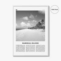 Marshall Islands Print Black and White, Marshall Islands Wall Art, Marshall Islands Poster, Marshall Islands Photo, Marshall Islands Décor