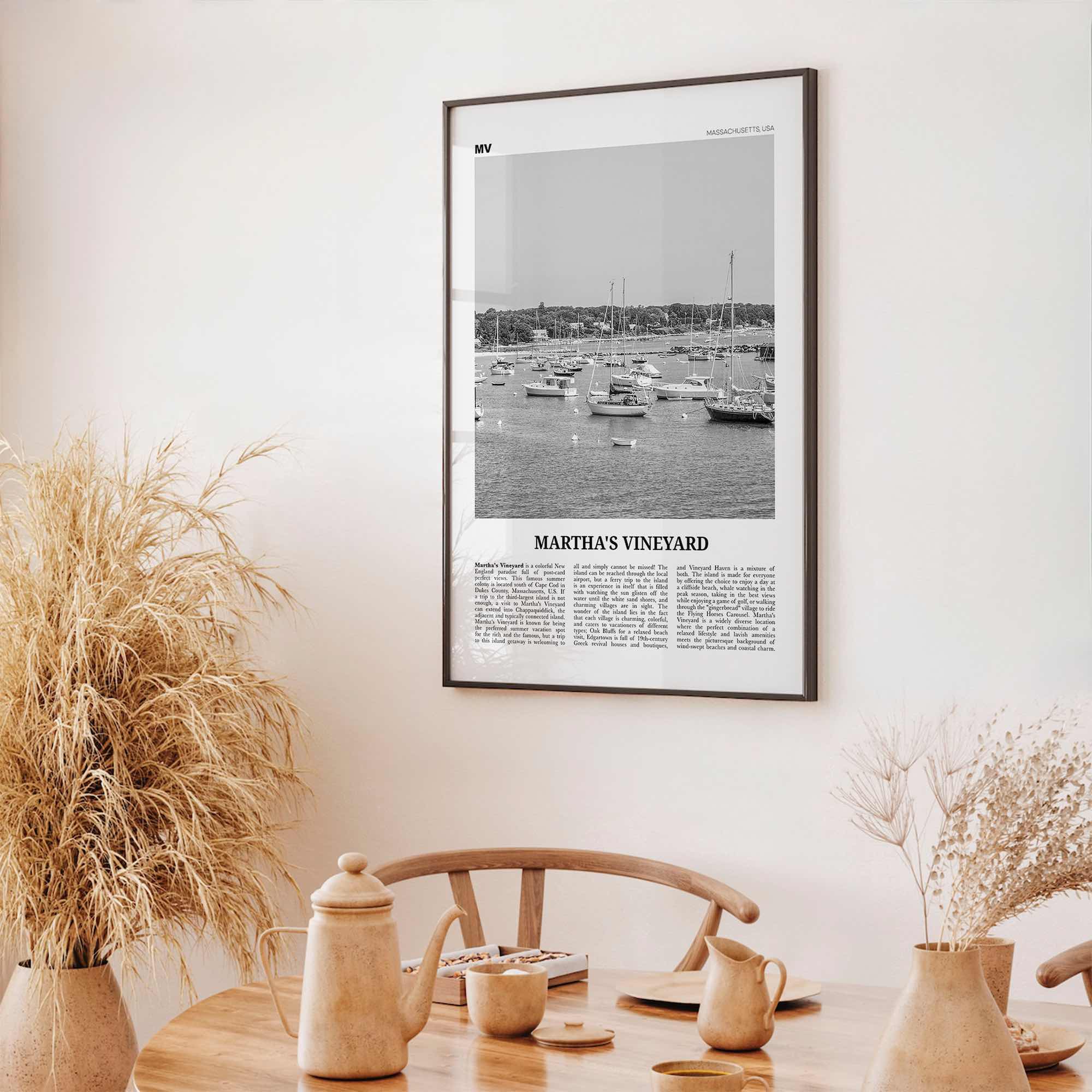 Marthas Vineyard Print Black and White, Martha’s Vineyard Wall Art, Martha’s Vineyard Poster, Martha’s Vineyard Photo, Massachusetts, USA