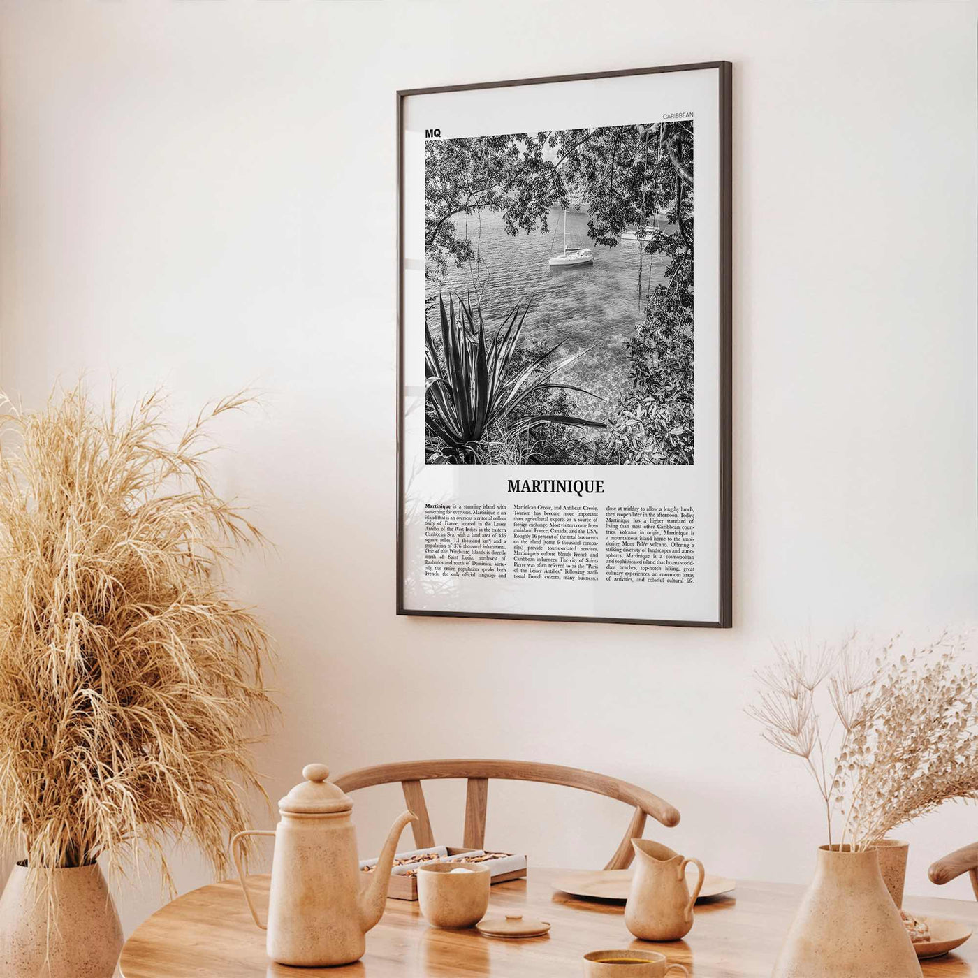 Martinique Print Black and White, Martinique Wall Art, Martinique Poster, Martinique Photo, Martinique Wall Decor, Fort-de-France, Caribbean