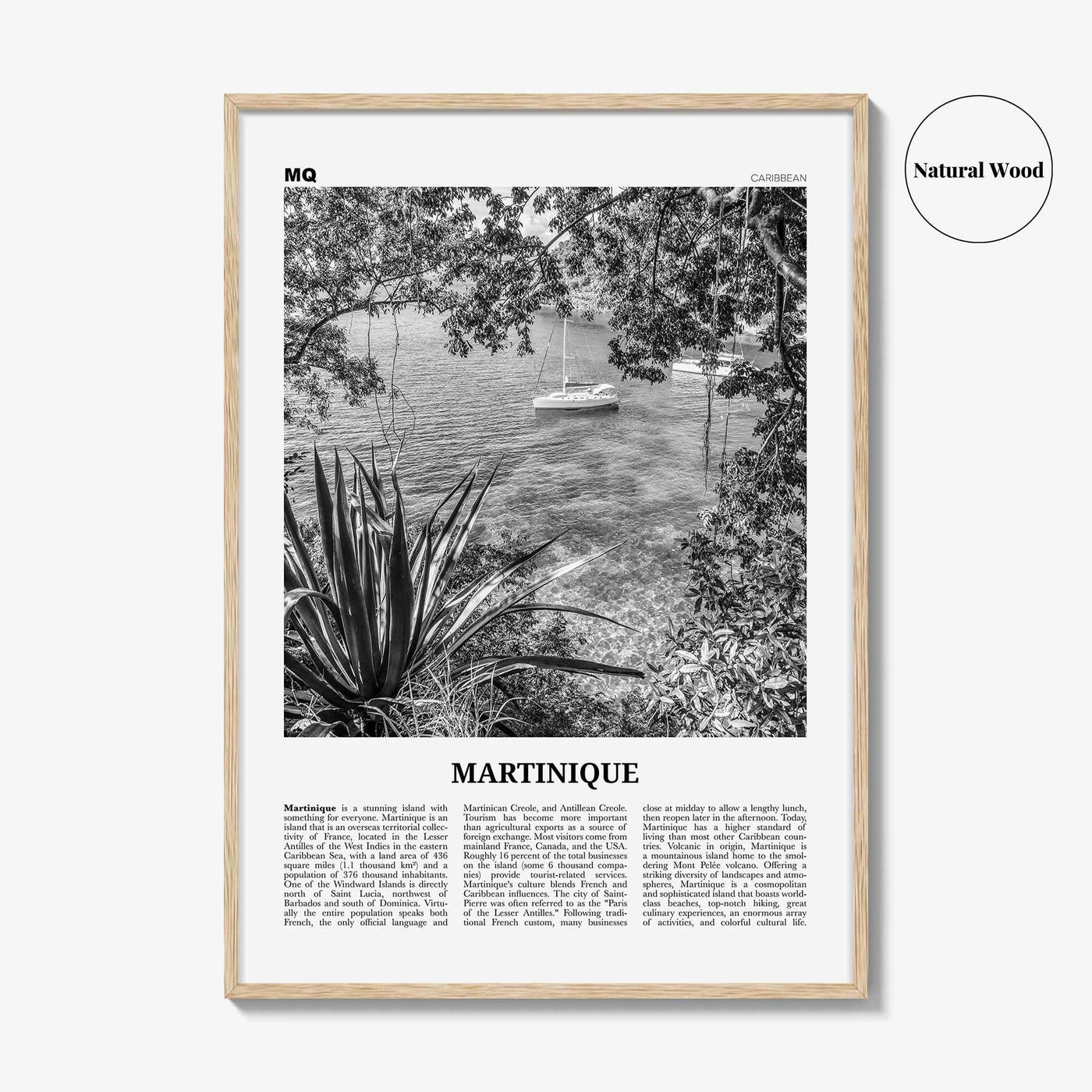 Martinique Print Black and White, Martinique Wall Art, Martinique Poster, Martinique Photo, Martinique Wall Decor, Fort-de-France, Caribbean