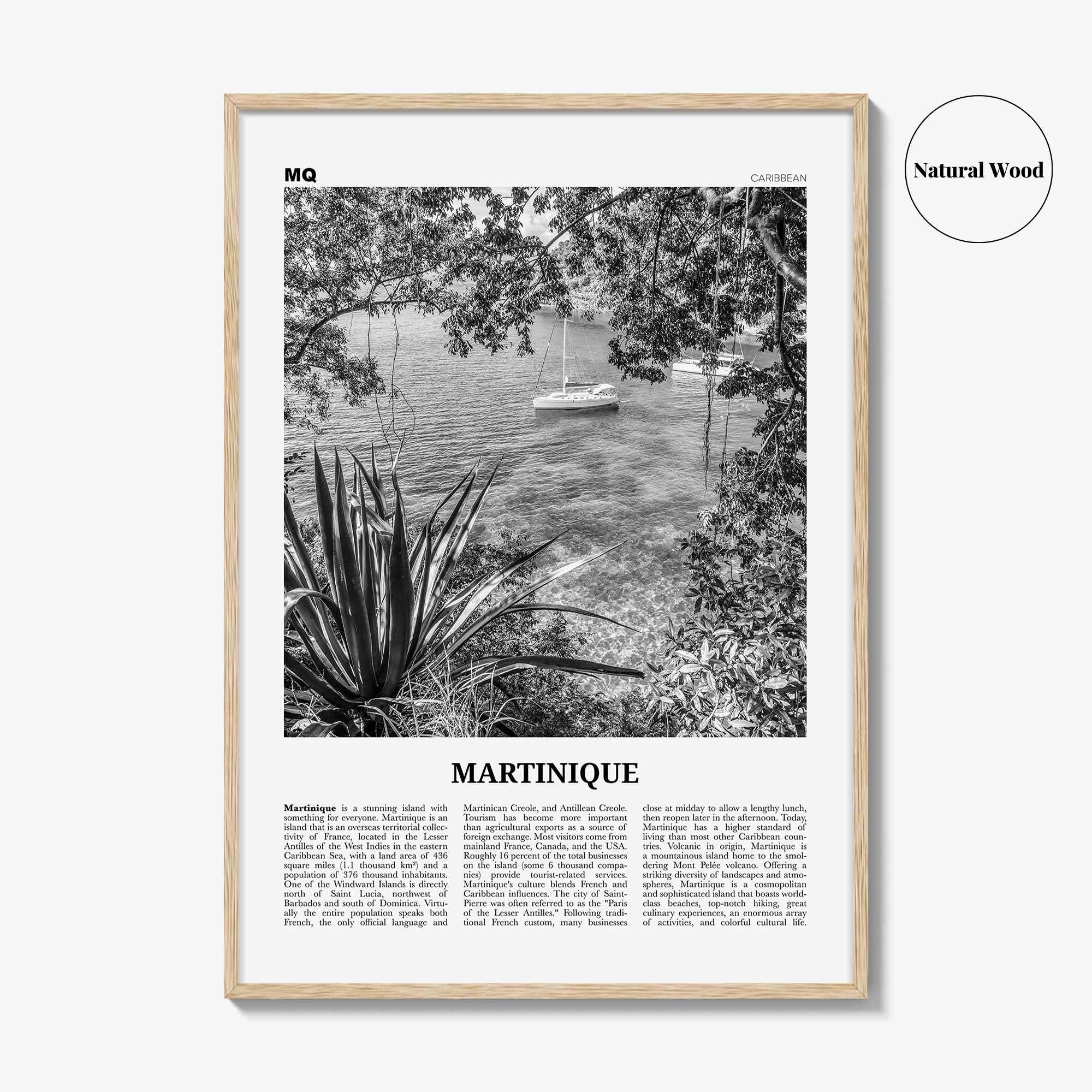 Martinique Print Black and White, Martinique Wall Art, Martinique Poster, Martinique Photo, Martinique Wall Decor, Fort-de-France, Caribbean
