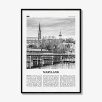 Maryland Print Black and White No 1, Maryland Wall Art, Maryland Poster, Maryland Photo, Maryland Wall Decor, USA, United States
