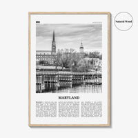 Maryland Print Black and White No 1, Maryland Wall Art, Maryland Poster, Maryland Photo, Maryland Wall Decor, USA, United States
