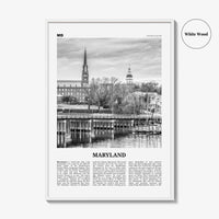 Maryland Print Black and White No 1, Maryland Wall Art, Maryland Poster, Maryland Photo, Maryland Wall Decor, USA, United States
