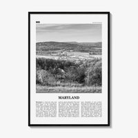 Maryland Print Black and White No 2, Maryland Wall Art, Maryland Poster, Maryland Photo, Maryland Wall Décor, Maryland Map