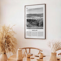 Maryland Print Black and White No 2, Maryland Wall Art, Maryland Poster, Maryland Photo, Maryland Wall Décor, Maryland Map