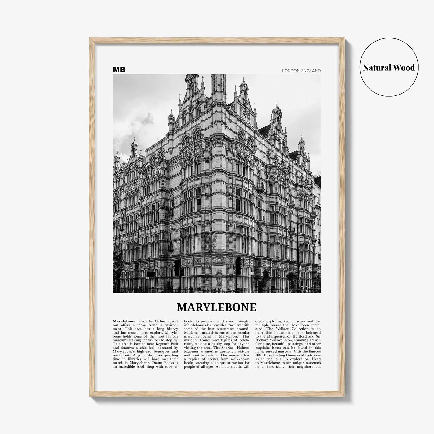 Marylebone Print Black and White, Marylebone Wall Art, Marylebone Poster, Marylebone Photo, Marylebone Wall Décor, Marylebone Map, London,