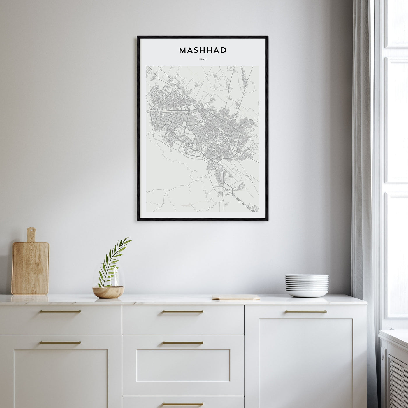 Mashhad Map Portrait Poster