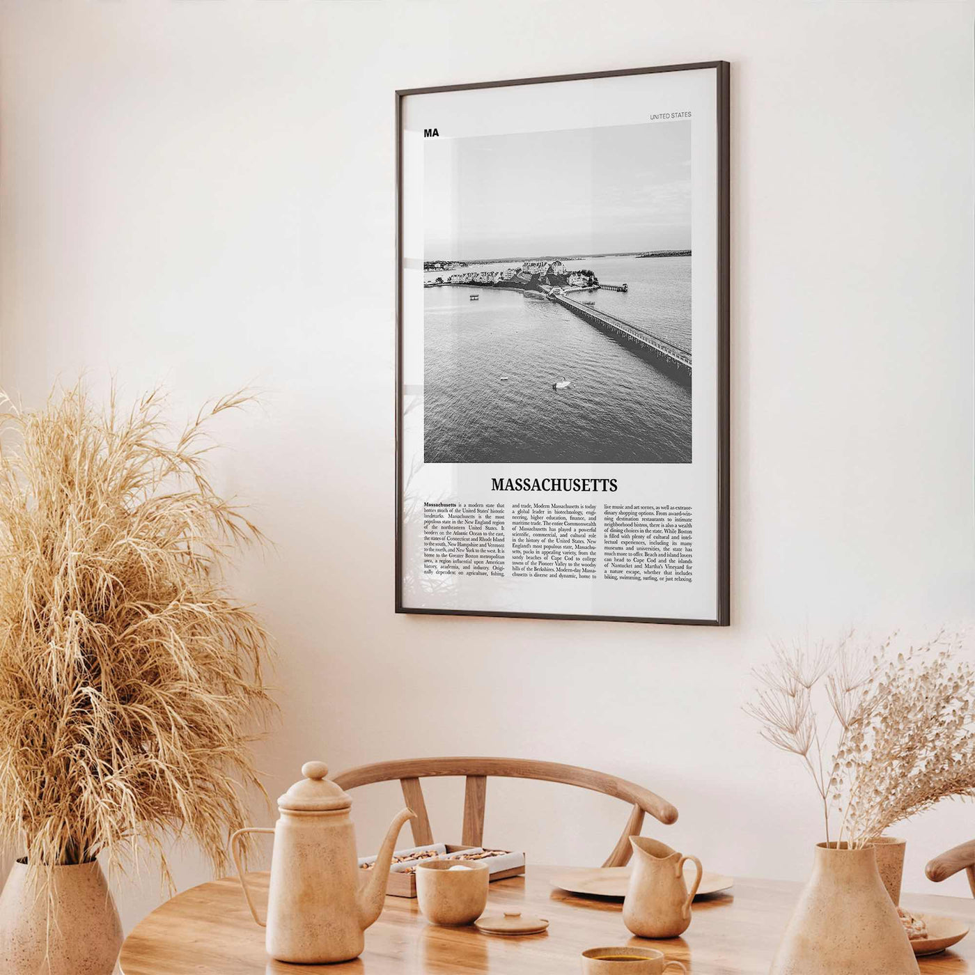 Massachusetts Print Black and White No 2, Massachusetts Wall Art, Massachusetts Poster, Massachusetts Photo, USA, United States, America