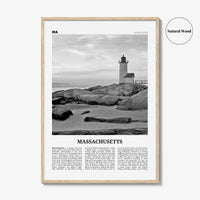 Massachusetts Print Black and White No 3, Massachusetts Art, Massachusetts Poster, Massachusetts Photo, Massachusetts Map