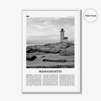 Massachusetts Print Black and White No 3, Massachusetts Art, Massachusetts Poster, Massachusetts Photo, Massachusetts Map