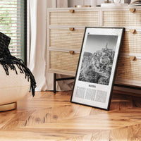 Matera Print Black and White, Matera Wall Art, Matera Poster, Matera Photo, Matera Wall Décor, Matera Map, Michigan, USA