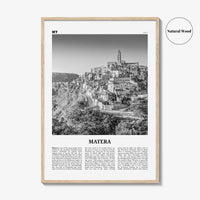 Matera Print Black and White, Matera Wall Art, Matera Poster, Matera Photo, Matera Wall Décor, Matera Map, Michigan, USA