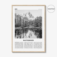 Matterhorn Print Black and White, Matterhorn Wall Art, Matterhorn Poster, Matterhorn Photo, Zermatt, Switzerland