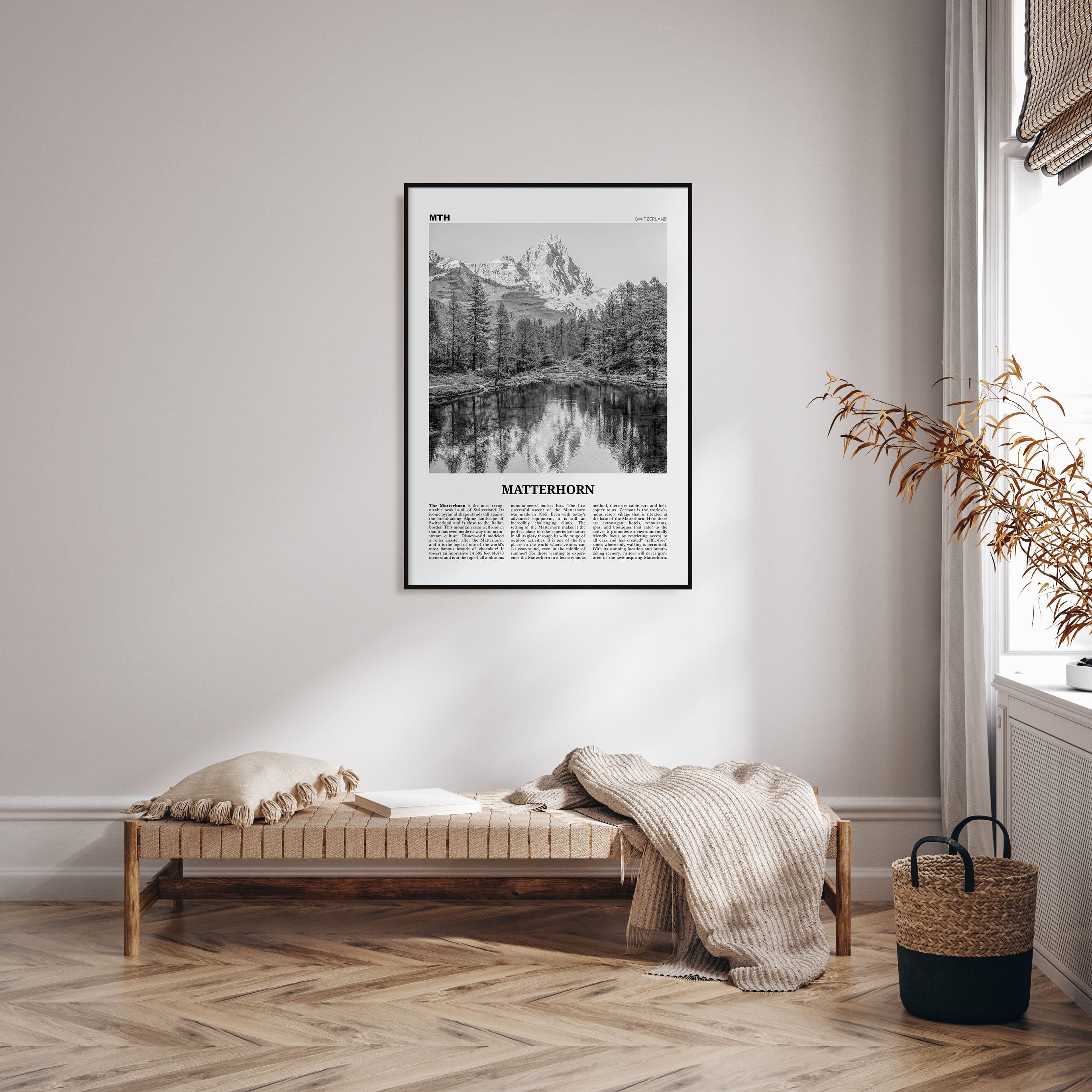 Matterhorn Travel B&W Poster