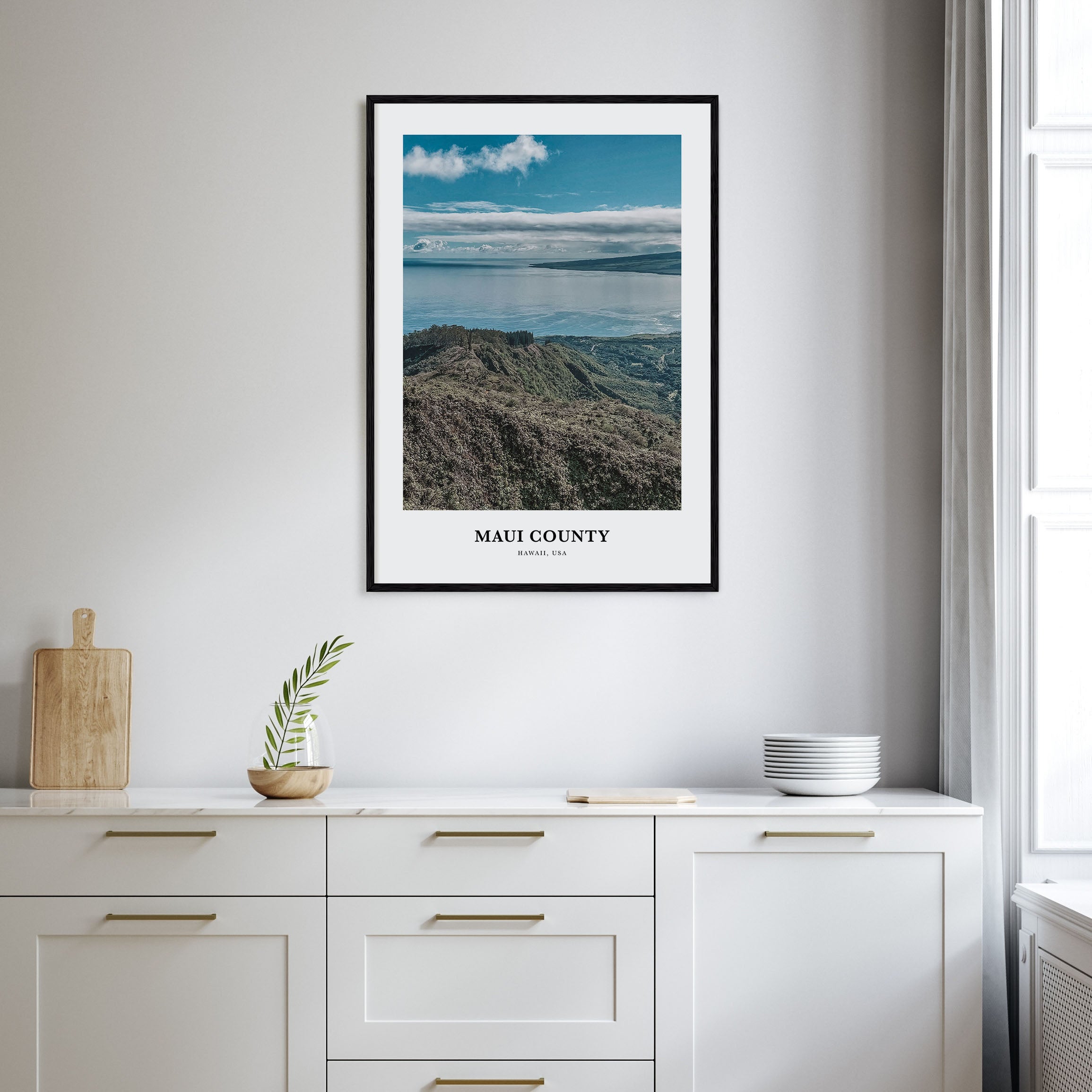 Maui County Portrait Color Poster
