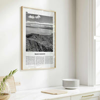 Maui County Print Black and White, Maui County Wall Art, Maui County Poster, Maui County Photo, Maui Wall Décor, Maui Map, Hawaii, USA